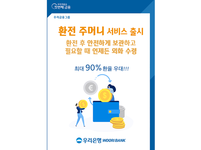 ‘환전주머니’ 서비스 출시. 이미지ㅣ우리은행