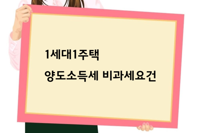 1세대 1주택이라도 양도소득세가 나올 수 있습니다