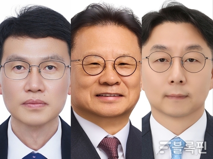(왼쪽부터)김세훈 동원산업 지주부문 대표이사, 장인성 동원산업 기술부문 대표이사, 박상진 동원산업 사업부문 대표이사. 사진ㅣ동원그룹