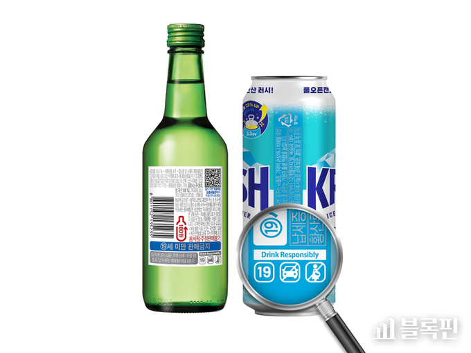 롯데칠성, 책임있는 음주캠페인 마크 표기. 이미지ㅣ롯데칠성