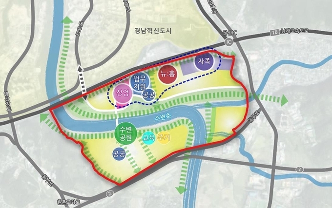 진주문산 공공주택지구 개발 구상도. 사진ㅣ연합뉴스