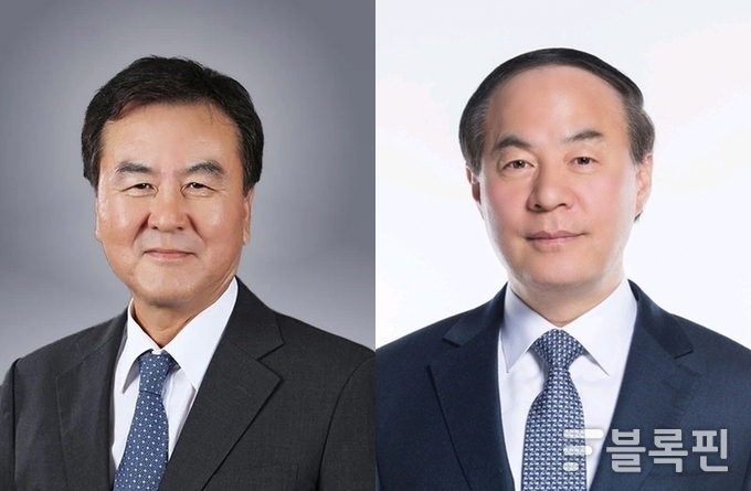 삼성전자 신제윤 이사회 의장(왼쪽)과 전영현 대표이사. 사진|삼성전자