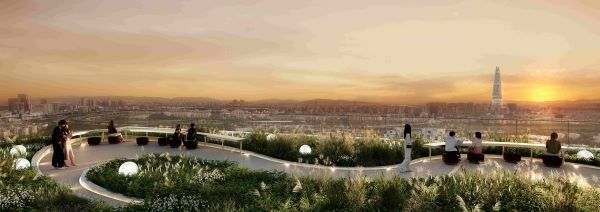 래미안 루미원, 루프탑 정원‘더 피크 가든(THE PEAK GARDEN)’. 이미지ㅣ삼성물산