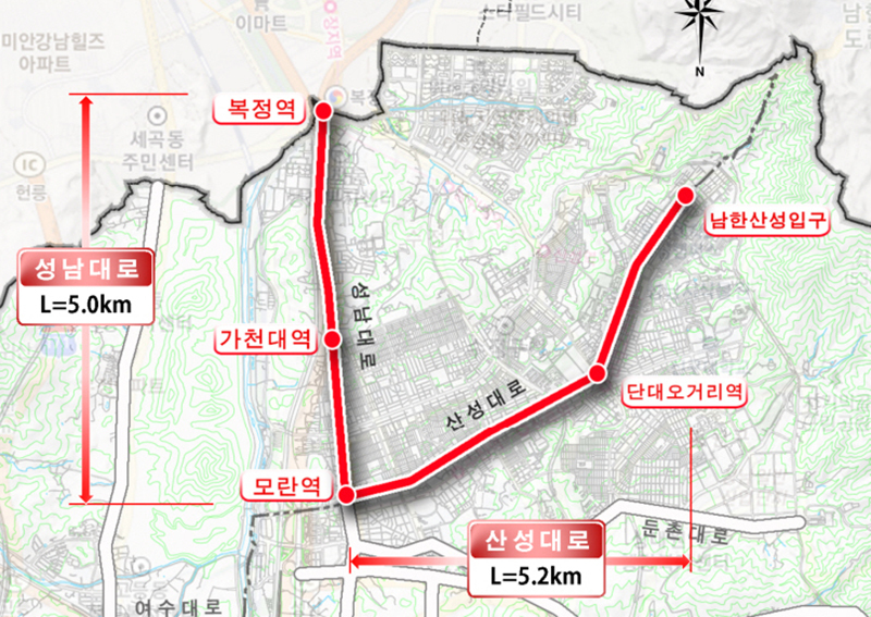 성남~복정 BRT 사업 개발 승인…2025년부터 운행